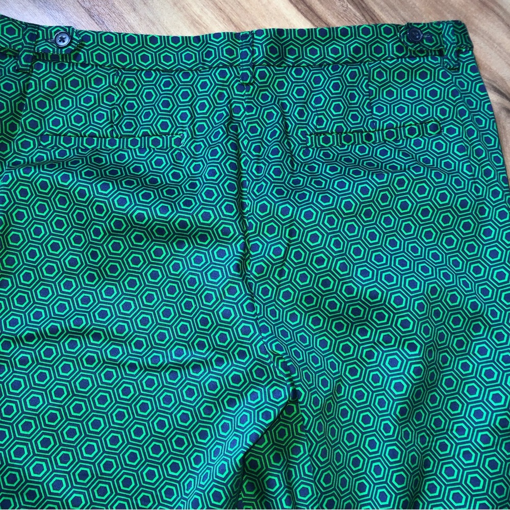Flat front golf shorts Laundry size 10 green/blue preppy - Picture 7 of 9